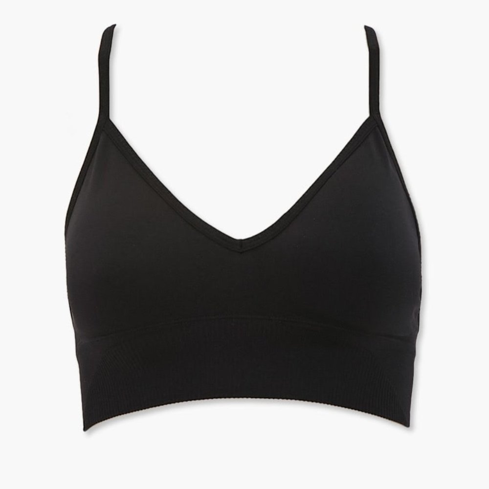 Forever 21 Low Impact Black Seamless Sports Bra